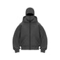 Men'S Double Hat Mask Zipper Design Winter Windproof Hoodie Sports Jacket Outdoor Activities Hiking Travel Running Sweatshirt ﻿